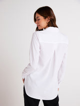 Long Sleeve Tunic Top - White-Bella Dahl-Over the Rainbow