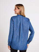 Long Sleeve Pocket Henley - Moonlit Haze-Bella Dahl-Over the Rainbow