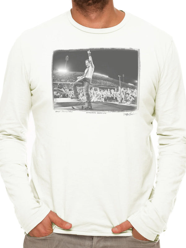 Bruce Springsteen Long Sleeve "Concert" Tee - Vintage White-CLINCH by GOLDEN GOODS-Over the Rainbow