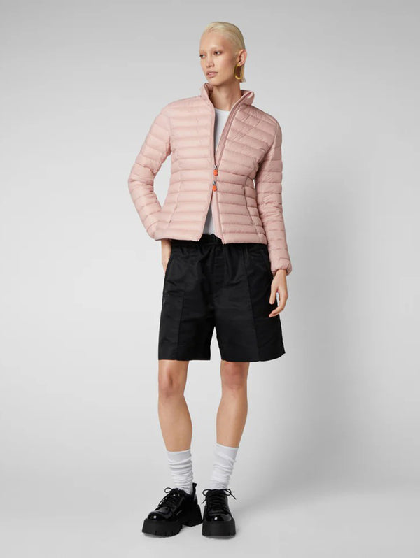 Carly Zip Jacket - Blush Pink-SAVE THE DUCK-Over the Rainbow