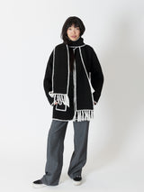 Delaney Whip Stitch Coat - Short Black-LYLA+LUXE-Over the Rainbow