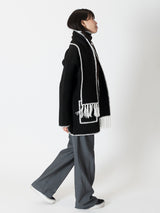 Delaney Whip Stitch Coat - Short Black-LYLA+LUXE-Over the Rainbow