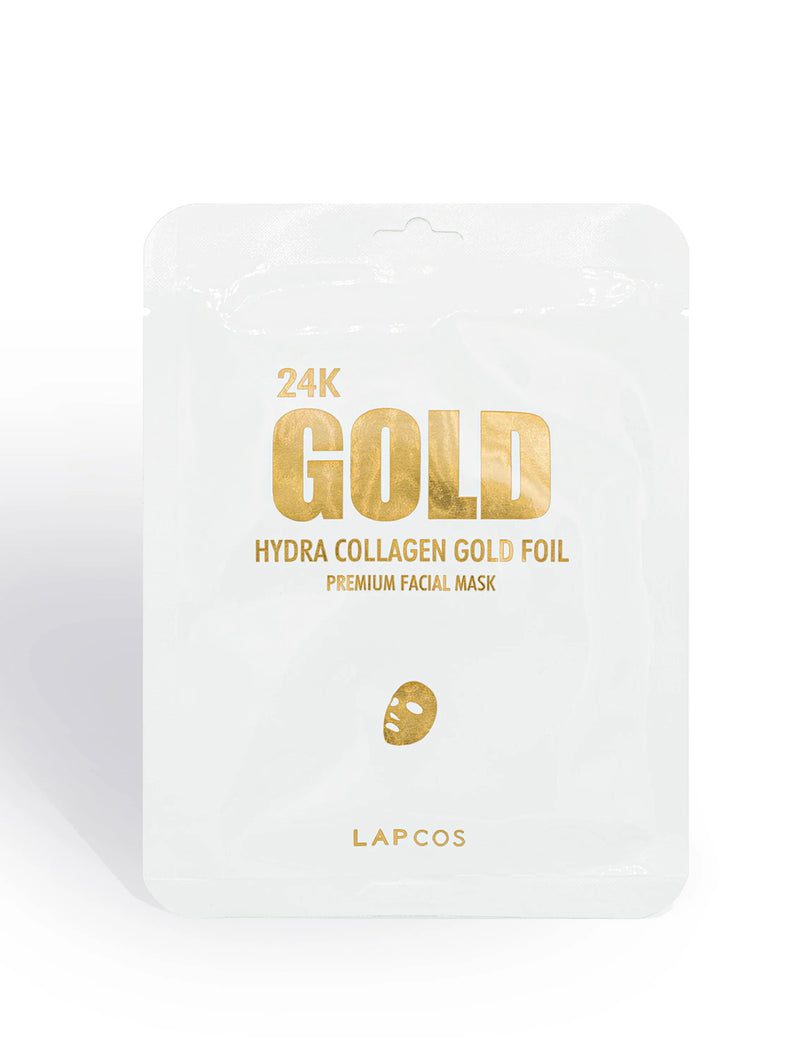 24k Gold Foil Premium Face Mask - 5 Pack-LAPCOS-Over the Rainbow