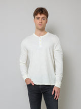 Gabe Slub Henley - Ecru-Velvet-Over the Rainbow