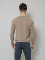 Cashmere Crew Neck Sweater - Sand-Patrick Assaraf-Over the Rainbow