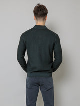 1/4 Zip Mock Sweater - Dusky Green-Patrick Assaraf-Over the Rainbow