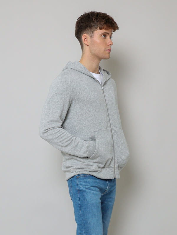 Rodan Luxe Fleece Zip Hoodie - Heather Grey-Velvet-Over the Rainbow