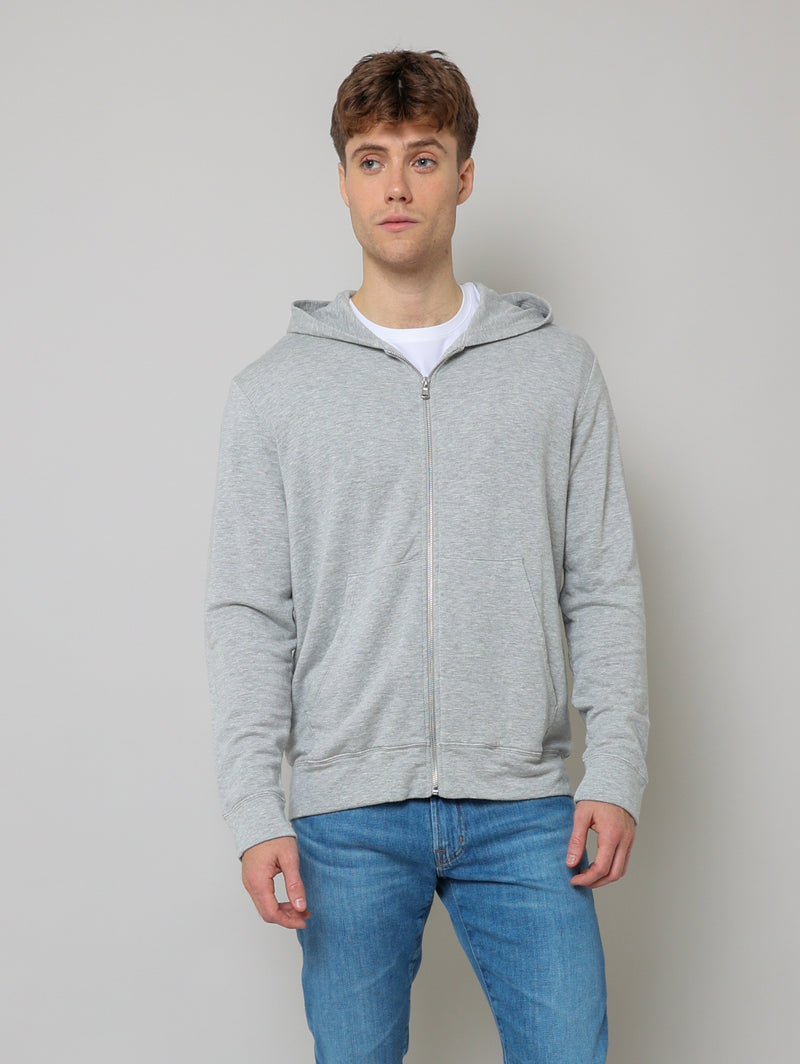 Rodan Luxe Fleece Zip Hoodie - Heather Grey-Velvet-Over the Rainbow