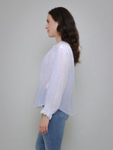 Jacoba Poplin Top - White-Velvet-Over the Rainbow