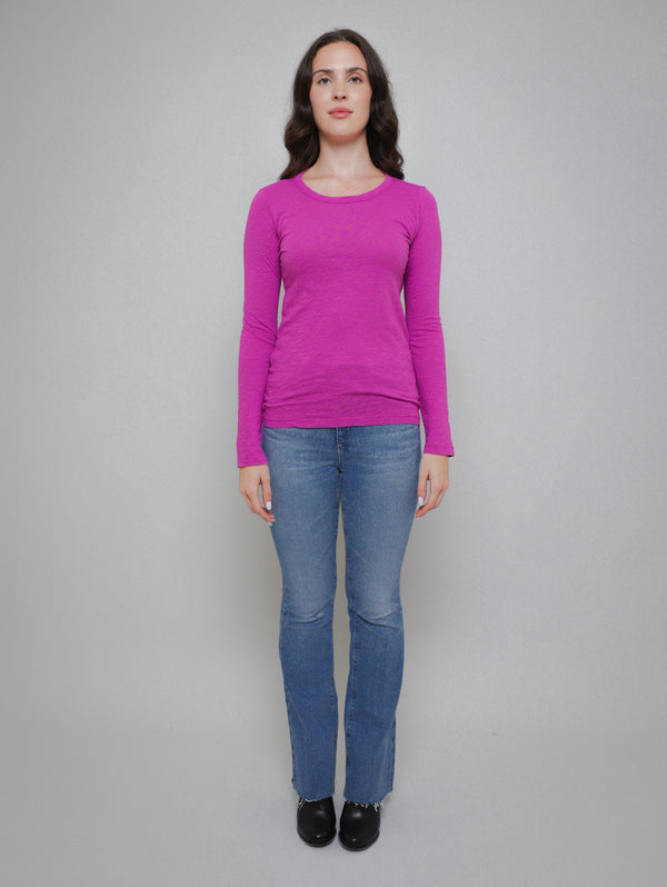 Lizzie Long Sleeve Crew Tee - Tuscany-Velvet-Over the Rainbow