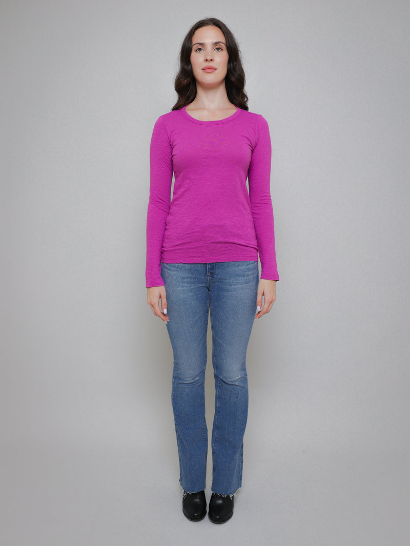 Lizzie Long Sleeve Crew Tee - Tuscany-Velvet-Over the Rainbow