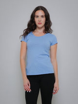 Odelia Short Sleeve Crew Tee - Mist-Velvet-Over the Rainbow