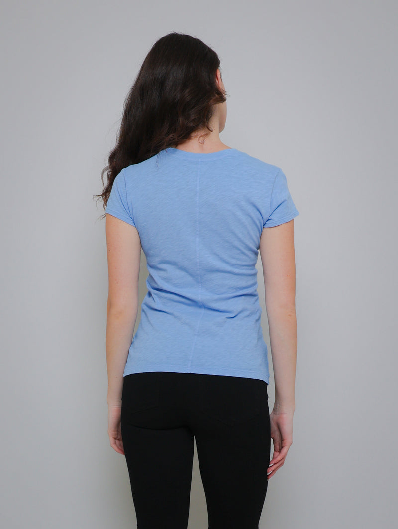 Odelia Short Sleeve Crew Tee - Mist-Velvet-Over the Rainbow