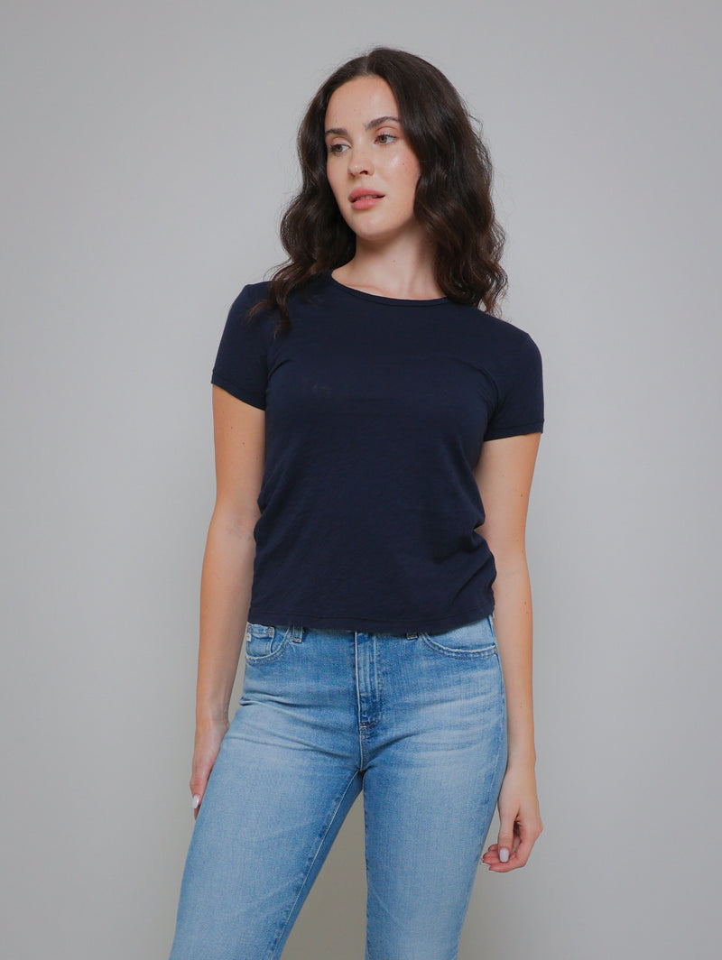 Sierra Short Sleeve Crew Tee - Navy-Velvet-Over the Rainbow