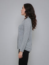 Cashmere Shirt - Grey Heather-WHITE + WARREN-Over the Rainbow