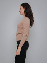 Essential Cashmere Crewneck Sweater - True Camel-WHITE + WARREN-Over the Rainbow