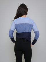 Color Block Honeycomb Crew - Blues Combo-AUTUMN CASHMERE-Over the Rainbow