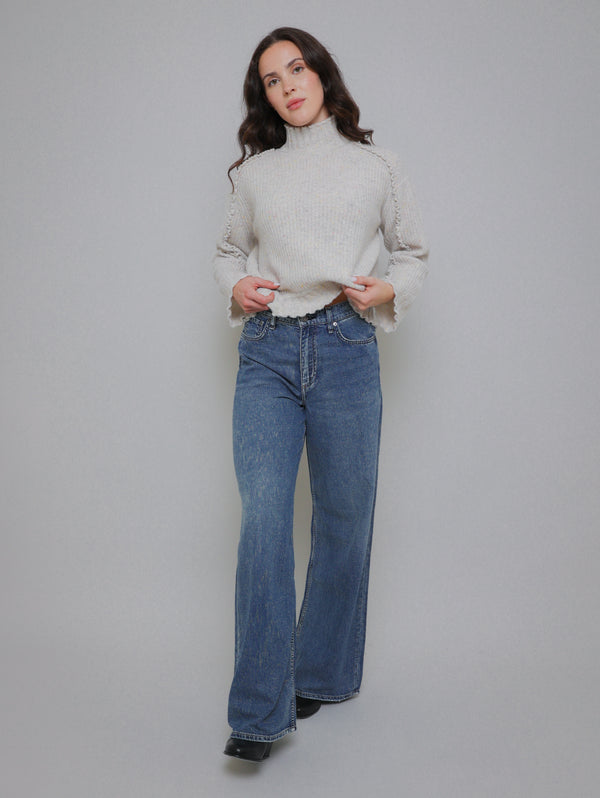 Featherweight Sofie High Rise Wide Jean - Beverly-RAG + BONE-Over the Rainbow