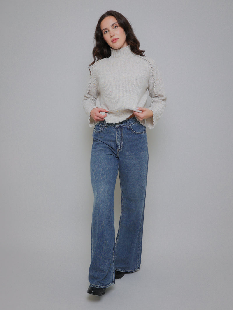 Featherweight Sofie High Rise Wide Jean - Beverly-RAG + BONE-Over the Rainbow