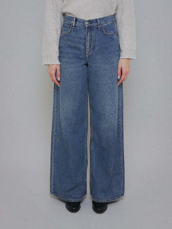 Featherweight Sofie High Rise Wide Jean - Beverly-RAG + BONE-Over the Rainbow