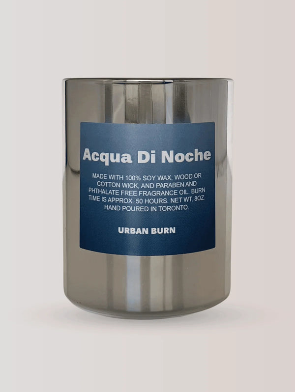 Acqua Di Noche Candle - Wood Wick-URBAN BURN-Over the Rainbow