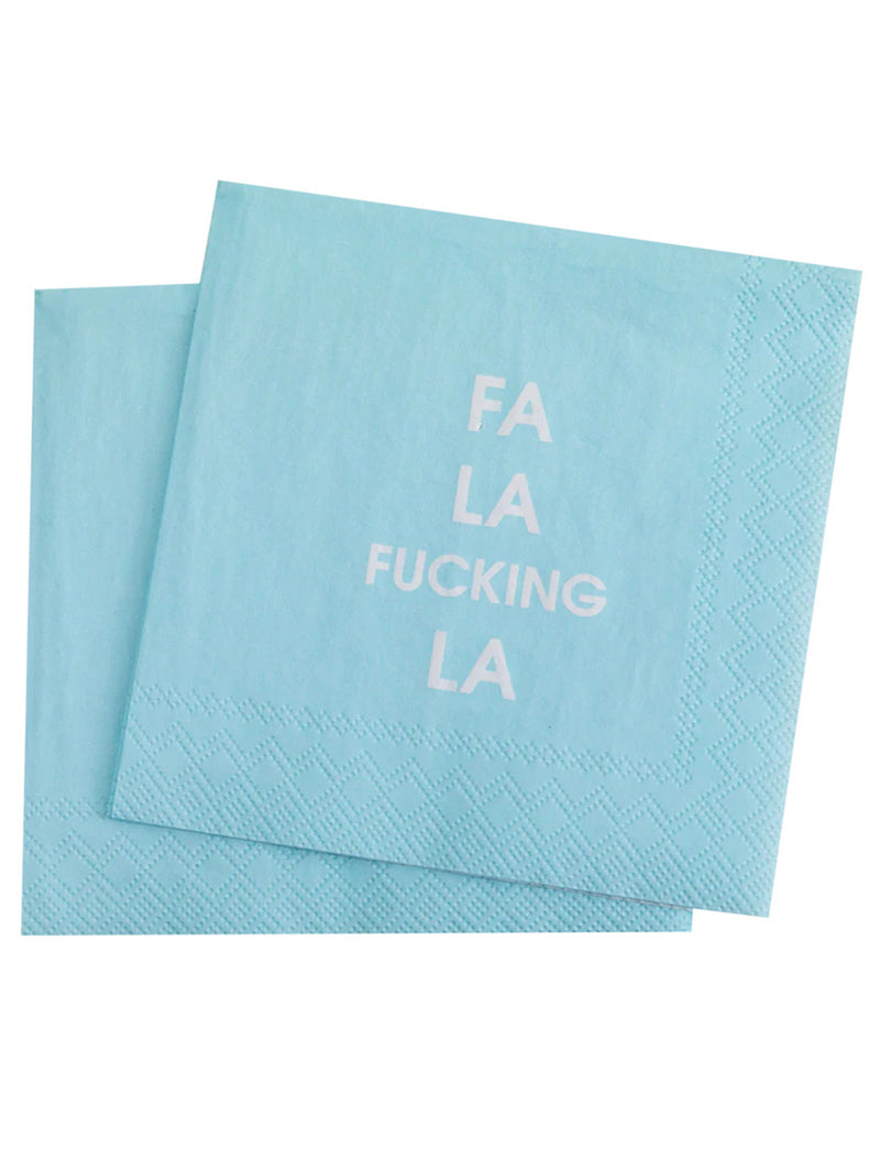 Fa La Fucking La Cocktail Napkin-CHEZ GAGNE LETTERPRESS-Over the Rainbow