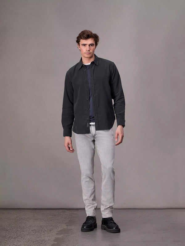 Finch Corduroy Shirt - Black-RAG + BONE-Over the Rainbow