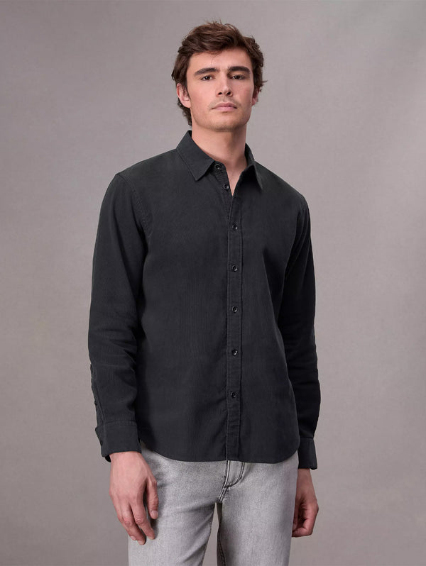 Finch Corduroy Shirt - Black-RAG + BONE-Over the Rainbow