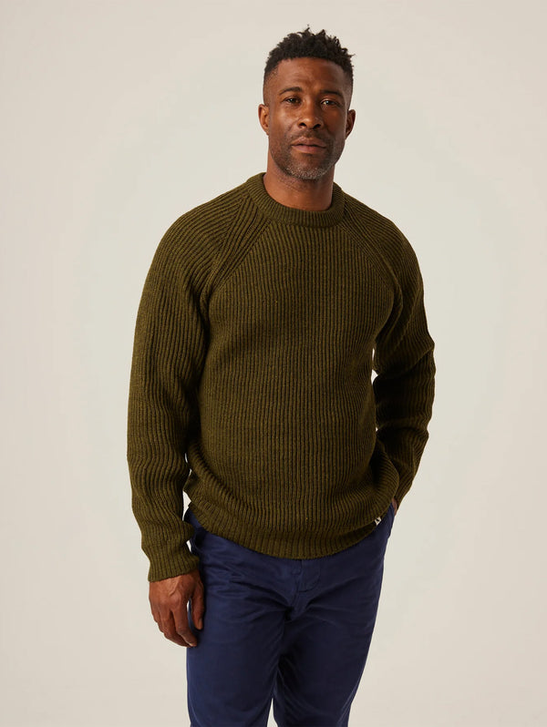 Ford Crew Sweater - Olive-PEREGRINE-Over the Rainbow