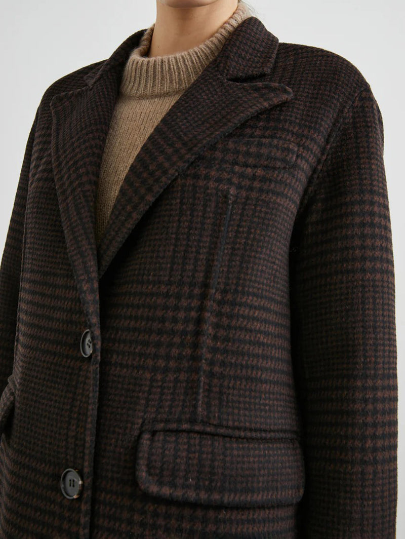 Gallery Coat - Espresso Houndstooth-Rails-Over the Rainbow