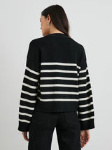 Geneva Cardigan - Black Oat Stripe-Rails-Over the Rainbow