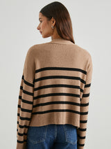 Geneva Cardigan - Camel Black Stripe-Rails-Over the Rainbow