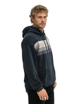 Wave Stripe 4 Pullover Hoodie Relaxed - Charcoal-AVIATOR NATION-Over the Rainbow