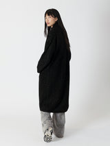 Hugh Shawl Collar Coat - Black Fleck-LYLA+LUXE-Over the Rainbow