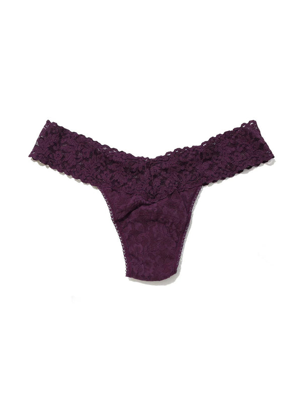 Low Rise Lace Thong - Stone Fruit-Hanky Panky-Over the Rainbow