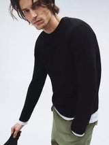 Harvey Crew Sweater - Black-RAG + BONE-Over the Rainbow