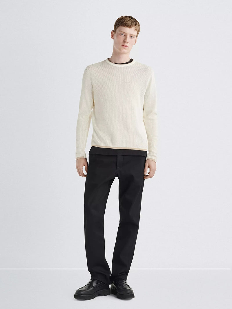 Harvey Crew Sweater - Ivory-RAG + BONE-Over the Rainbow