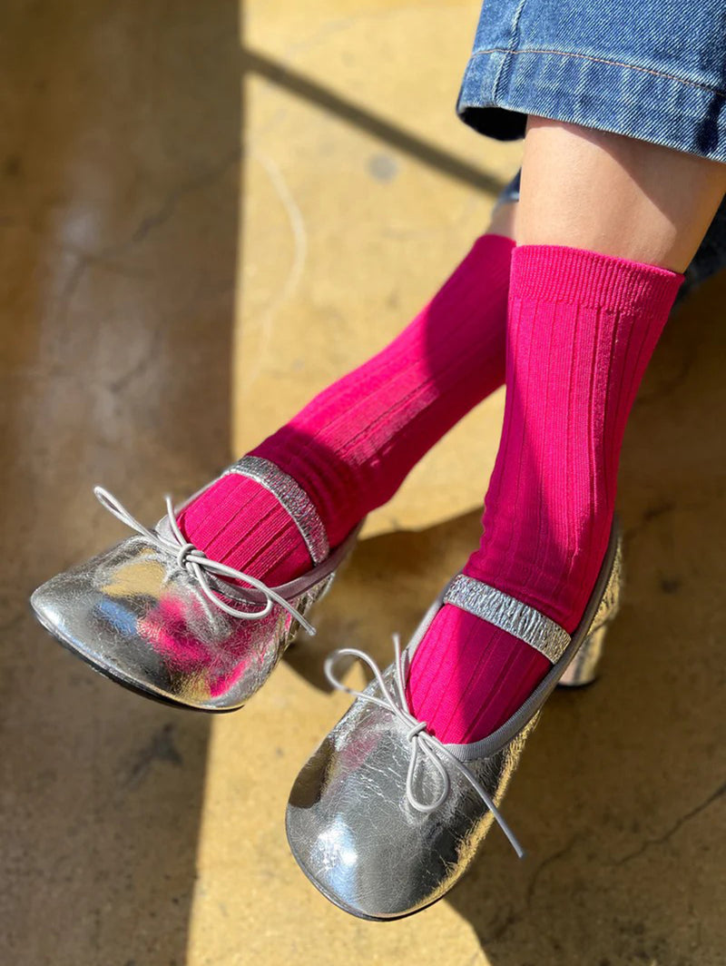 Her Socks - Fuchsia-LE BON SHOPPE-Over the Rainbow