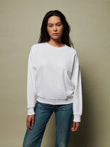 Jovie White Clasic Sweatshirt - White-NATION-Over the Rainbow