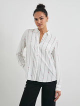 Kathryn Shirt - Striped Hearts-Rails-Over the Rainbow