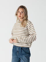 Kitten Sweater - Caramel White Stripe-LYLA+LUXE-Over the Rainbow