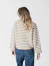 Kitten Sweater - Caramel White Stripe-LYLA+LUXE-Over the Rainbow