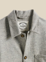 Labura Herringbone Wool Jacket - Light Grey-PORTUGUESE FLANNEL-Over the Rainbow