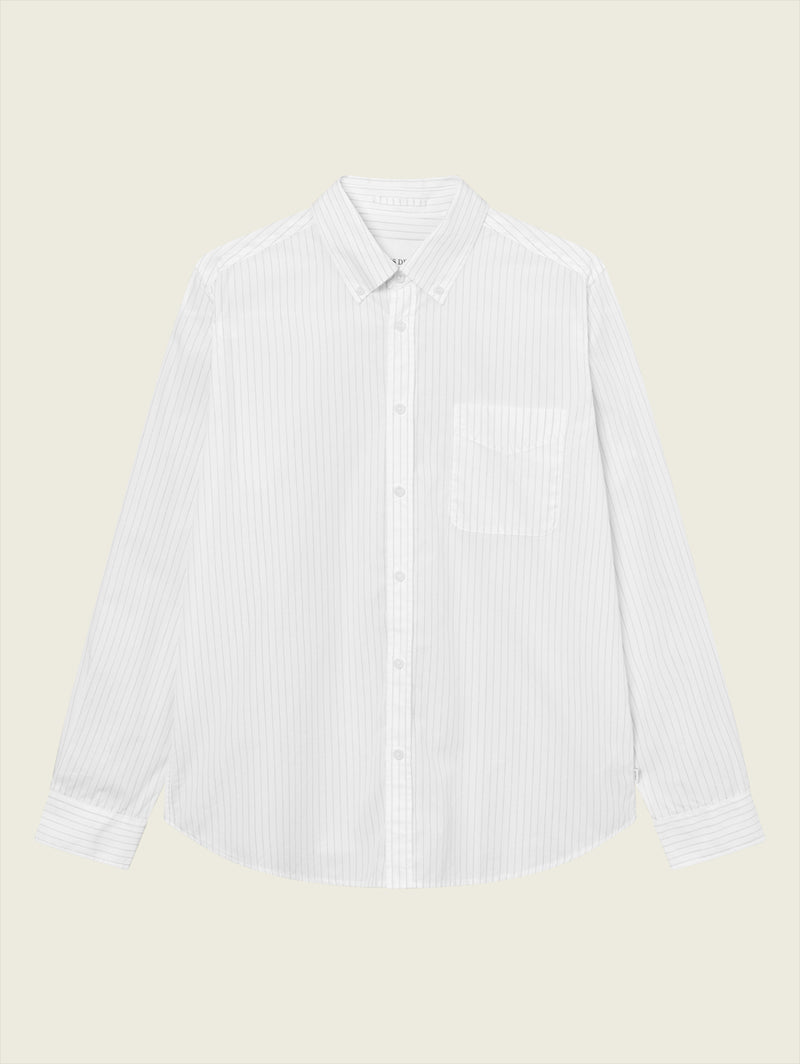 Kent Poplin Shirt - White Black-LES DEUX-Over the Rainbow