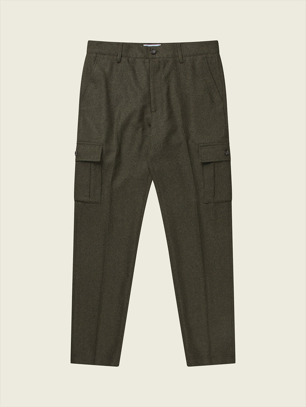 Como Cargo Suit Pants - Forest Green Mélange-LES DEUX-Over the Rainbow