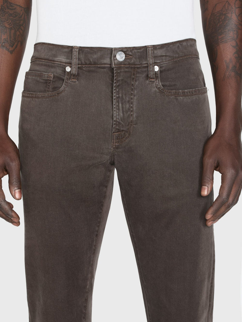 L'Homme Slim Twill Pant - Mocha-FRAME-Over the Rainbow