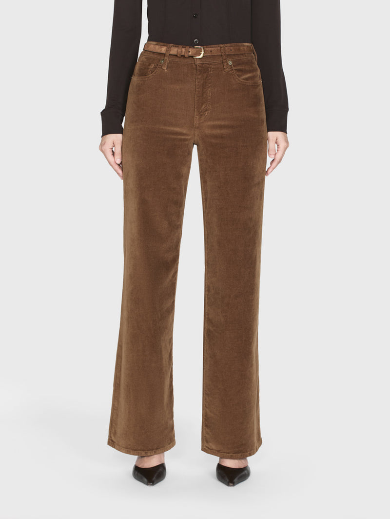 Le Slim Palazzo Corduroy Pant - Toast-FRAME-Over the Rainbow