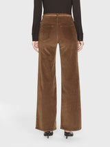 Le Slim Palazzo Corduroy Pant - Toast-FRAME-Over the Rainbow