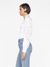 Long Sleeve Gillian Shirt - Off White-FRAME-Over the Rainbow