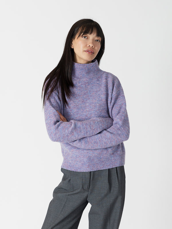 Mabel Mockneck - Purple/Blue Mix-LYLA+LUXE-Over the Rainbow